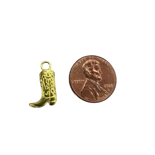 COWBOY BOOT CHARM (GOLD)