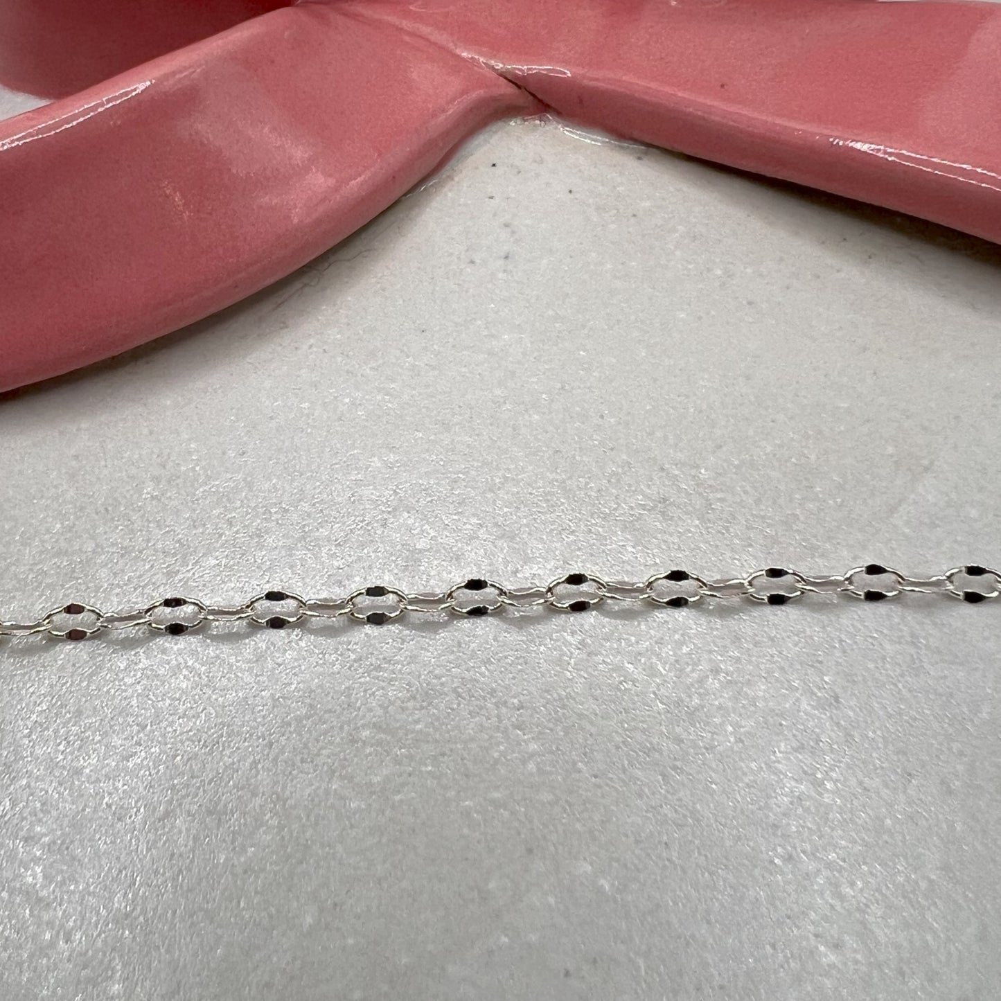 CRIMPED OVAL CHAIN (SILVER)