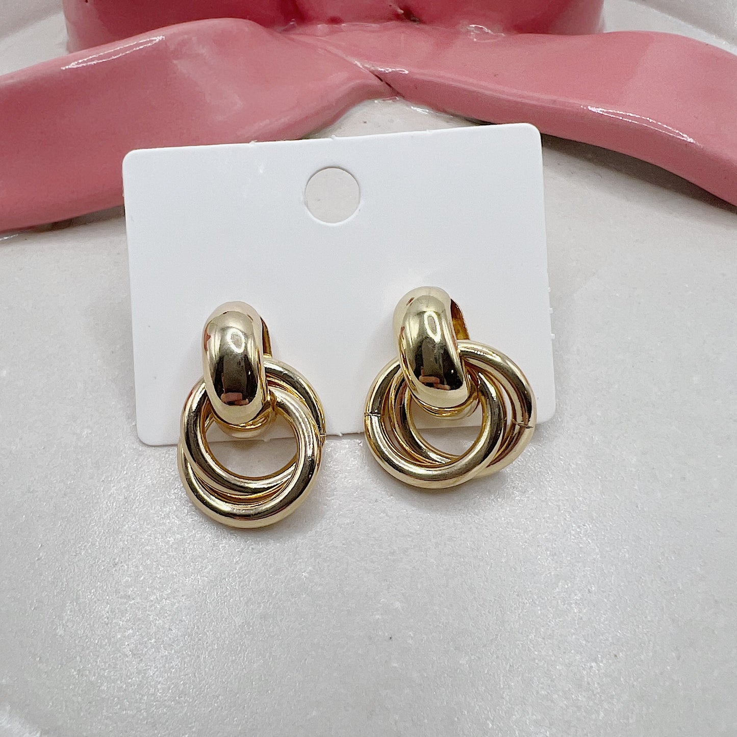 DOUBLE OVAL STUDS (GOLD)