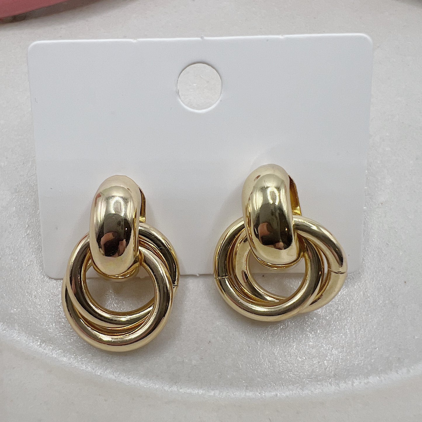 DOUBLE OVAL STUDS (GOLD)