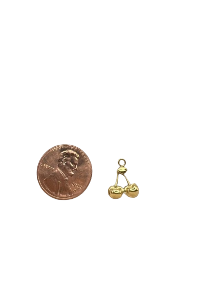 SMALL CHERRY CHARM (GOLD)