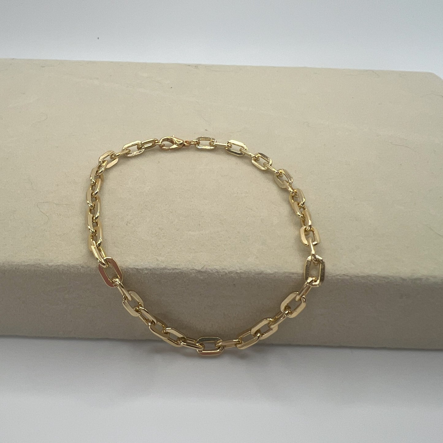PAPERCLIP LINK BRACELET (GOLD)