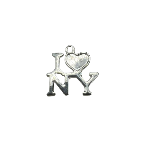 I LOVE NEW YORK CHARM (SILVER)