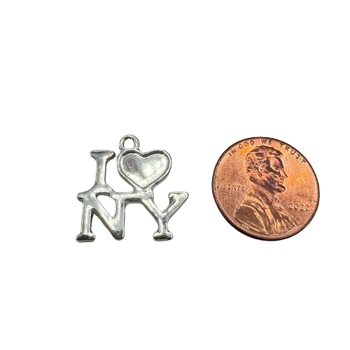 I LOVE NEW YORK CHARM (SILVER)