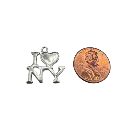 I LOVE NEW YORK CHARM (SILVER)