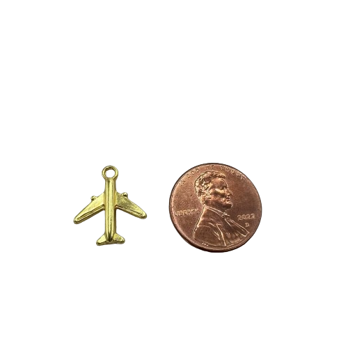 AIRPLANE CHARM (GOLD)