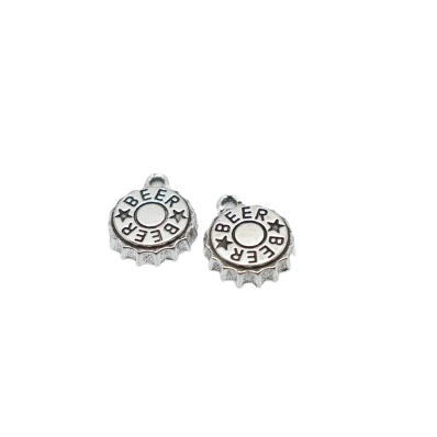 BEER CAP CHARM (SILVER)