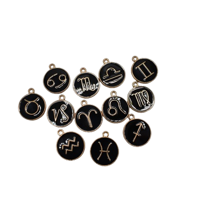 BLACK ZODIAC CHARM (GOLD)