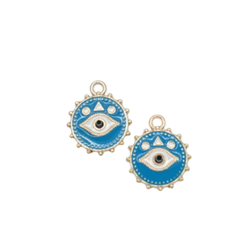 BLUE EVIL EYE CHARM (GOLD)