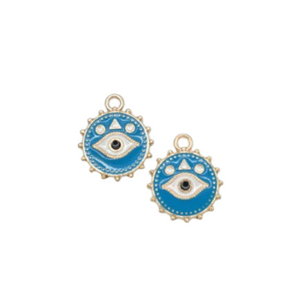 BLUE EVIL EYE CHARM (GOLD)