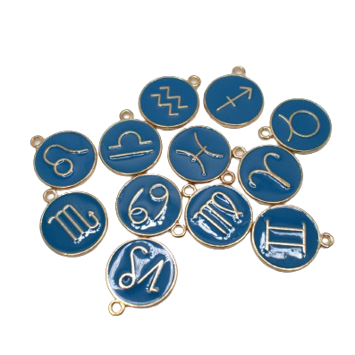 BLUE ZODIAC CHARM (GOLD)