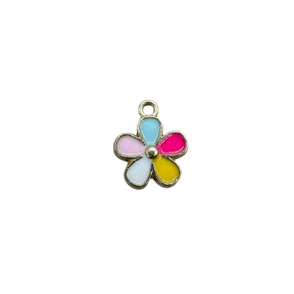 COLORFUL FLOWER CHARM (GOLD)