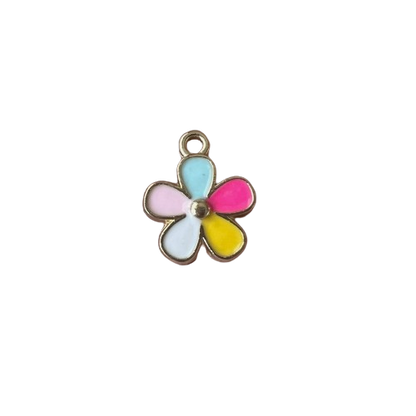 COLORFUL FLOWER CHARM (GOLD)