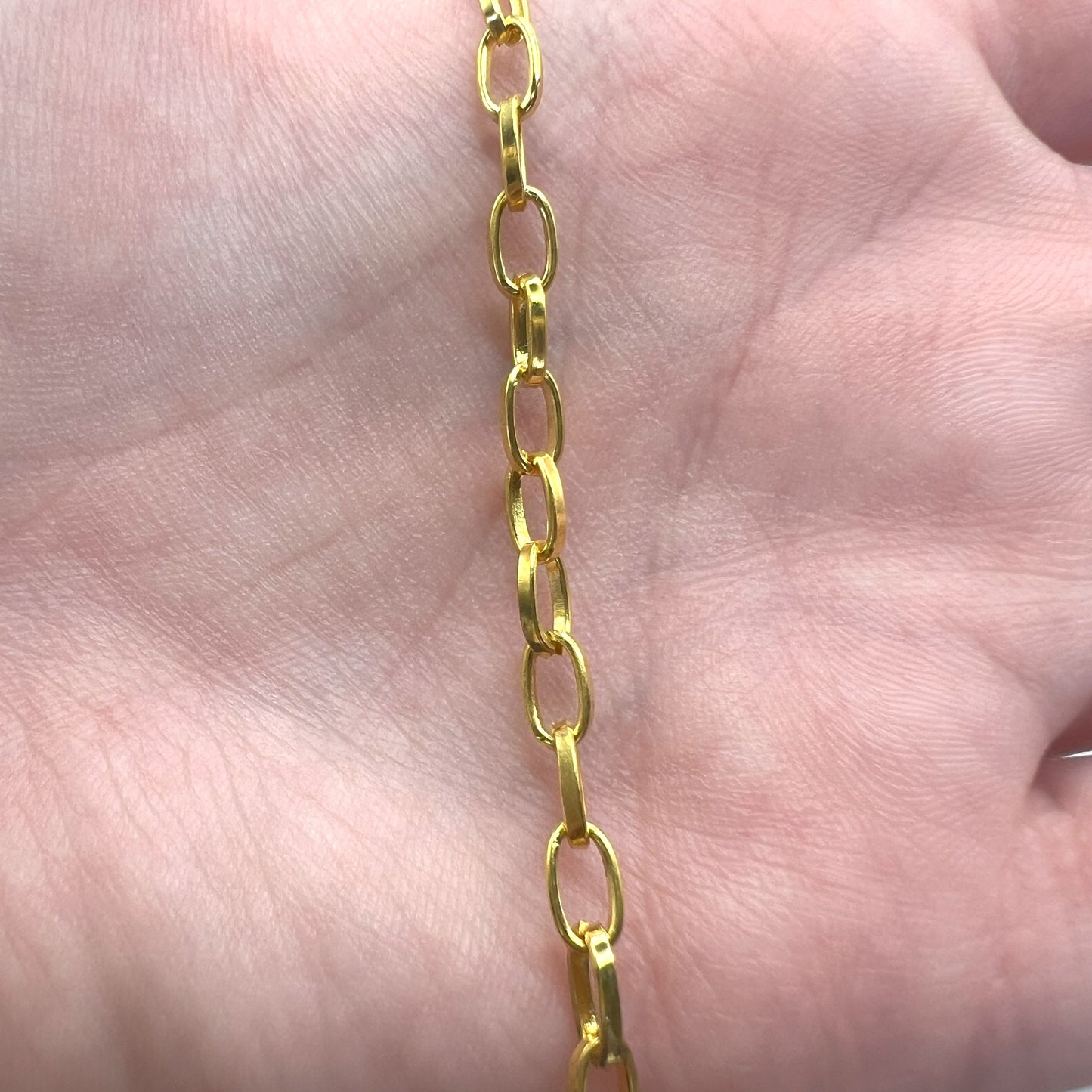 CUBED PAPERCLIP BRACELET (GOLD)