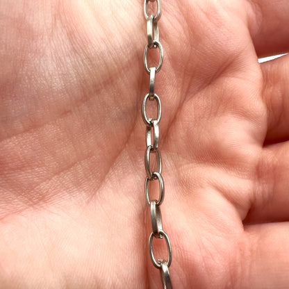 CUBED PAPERCLIP BRACELET (SILVER)