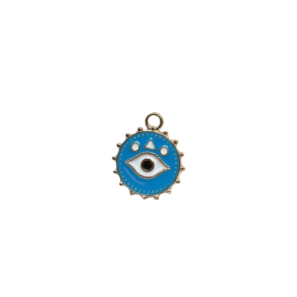 BLUE EVIL EYE CHARM (GOLD)