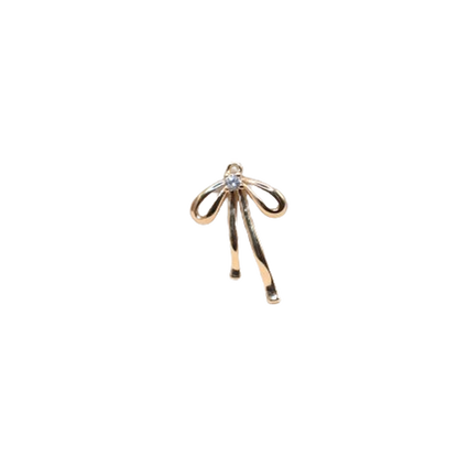 BOW W/ DIAMOND CHARMS (GOLD)