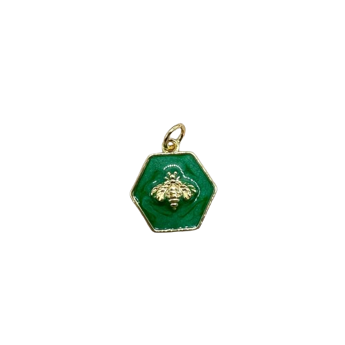 GREEN BEE CHARM (GOLD)