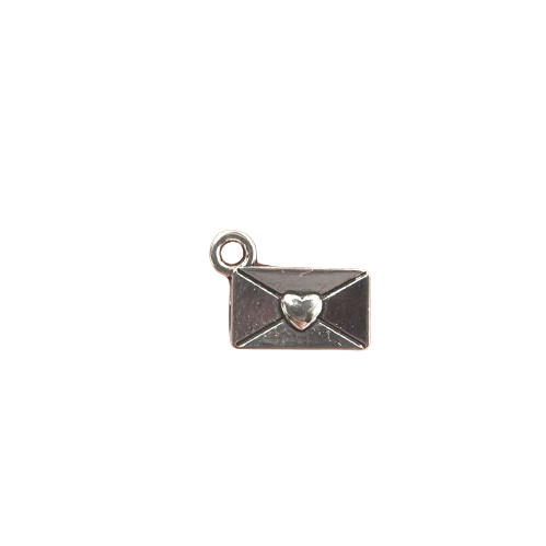 HEART ENVELOPE CHARM (SILVER)