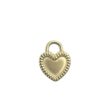 HEART LOCK CHARM (GOLD)