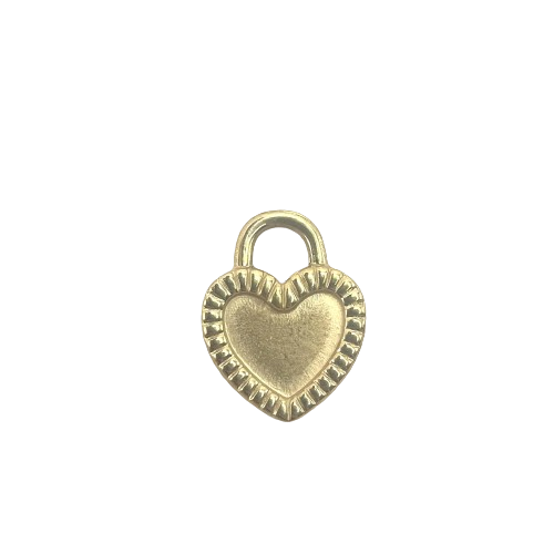 HEART LOCK CHARM (GOLD)