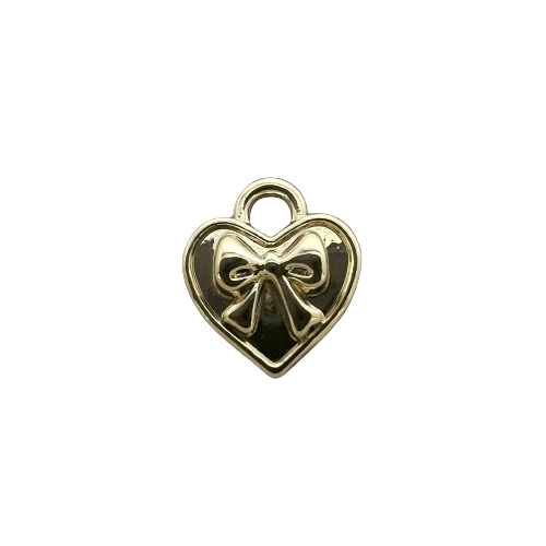 HEART WITH BOW CHARM (GOLD)