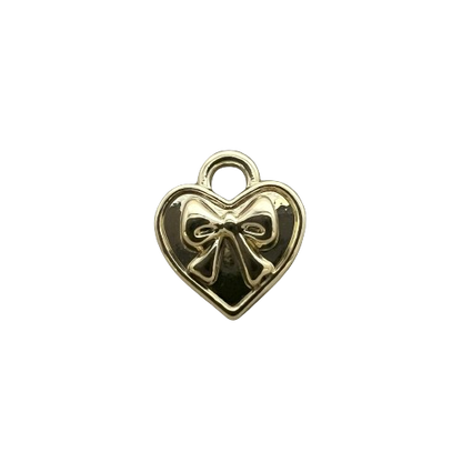 HEART WITH BOW CHARM (GOLD)