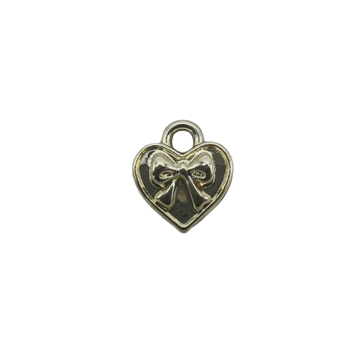 HEART WITH BOW CHARM (GOLD)