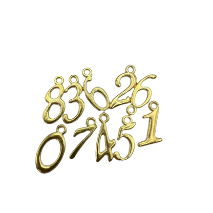 LARGE GOLD NUMBER CHARM (GOLD)