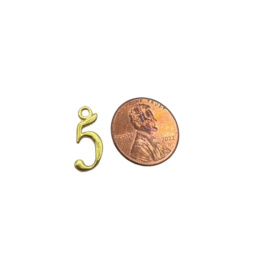 LARGE GOLD NUMBER CHARM (GOLD)