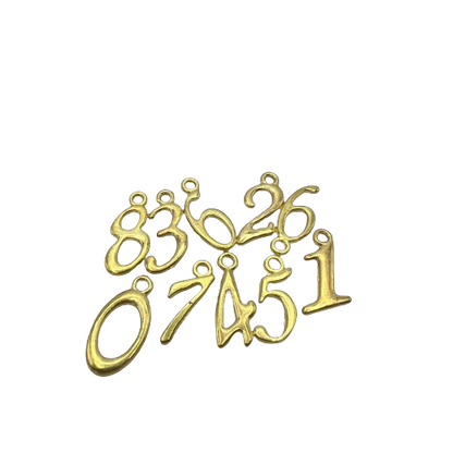 LARGE GOLD NUMBER CHARM (GOLD)