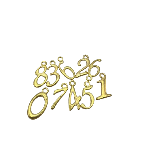 LARGE GOLD NUMBER CHARM (GOLD)