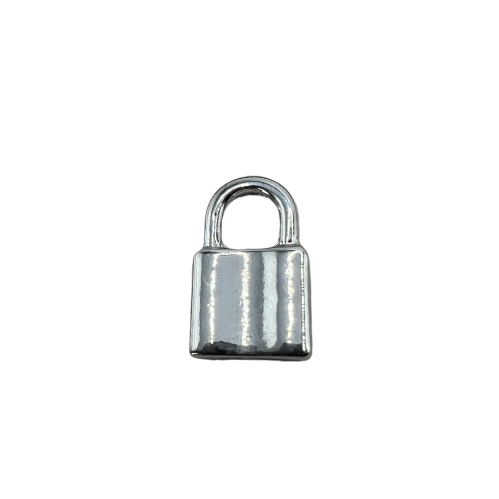 LARGE LOCK CHARM (SILVER)