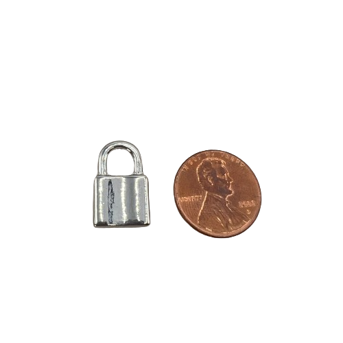 LARGE LOCK CHARM (SILVER)