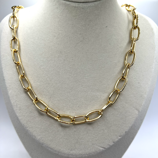 LARGE OVAL PAPERCLIP CHAIN (GOLD)