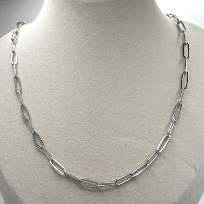 LARGE PAPERCLIP CHAIN (SILVER)