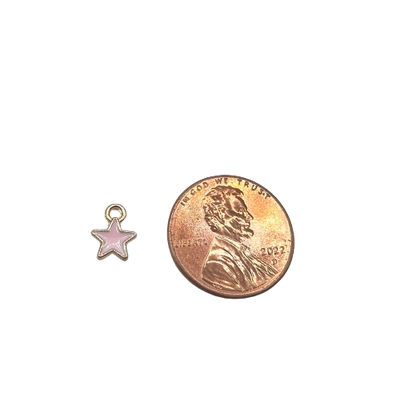 SMALL LIGHT PINK STAR CHARM (GOLD)