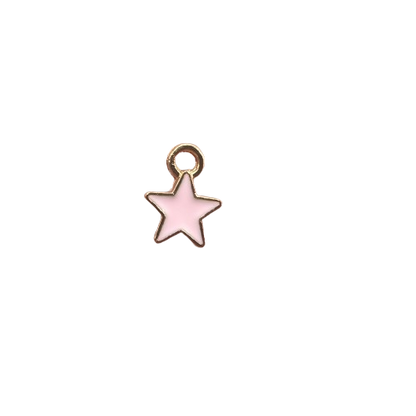 SMALL LIGHT PINK STAR CHARM (GOLD)