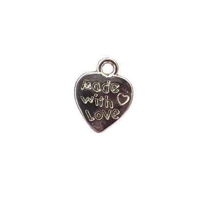 MADE WITH LOVE HEART CHARM (GOLD)