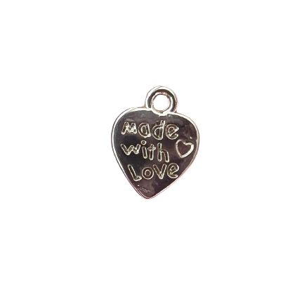 MADE WITH LOVE HEART CHARM (GOLD)