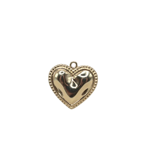 MEDIUM HEART CHARM (GOLD)