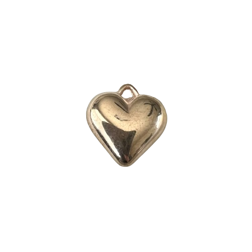 MEDIUM PUFFY HEART CHARM (GOLD)