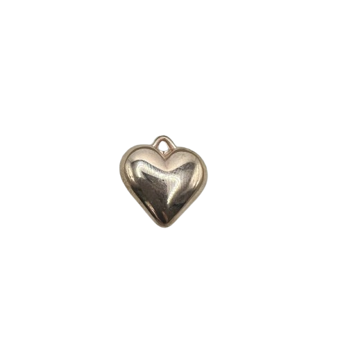 MEDIUM PUFFY HEART CHARM (GOLD)