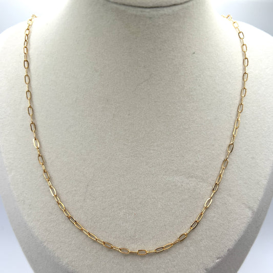 SMALL OVAL PAPERCLIP CHAIN (GOLD)