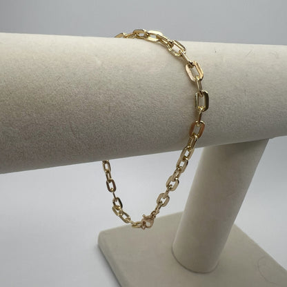 PAPERCLIP LINK BRACELET (GOLD)