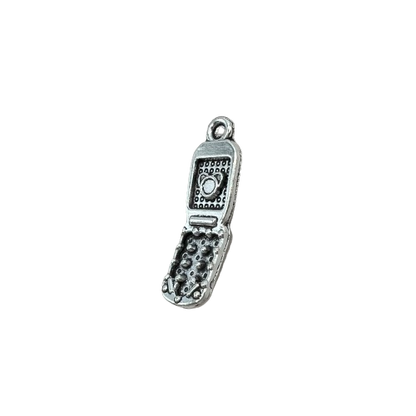 FLIP PHONE CHARM (SILVER)