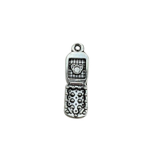 FLIP PHONE CHARM (SILVER)