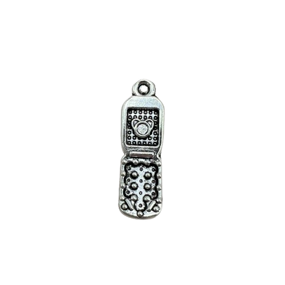 FLIP PHONE CHARM (SILVER)