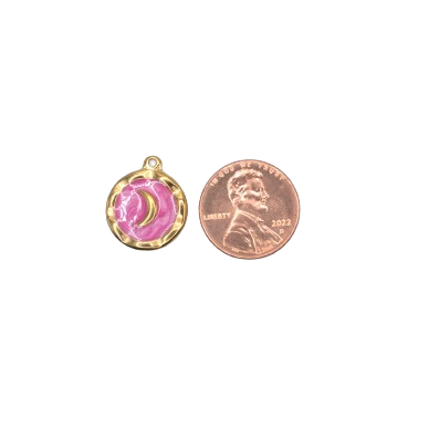 PINK MOON CHARM (GOLD)