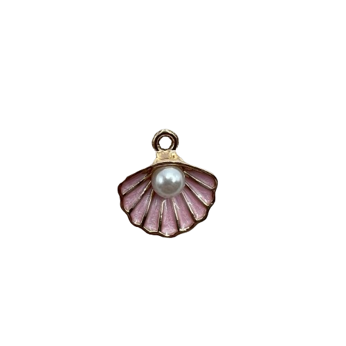 PINK PEARL SHELL CHARM (GOLD)